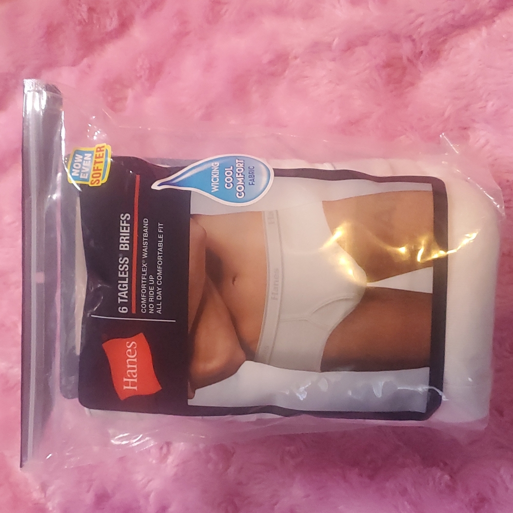 Hanes Men's 6-Pack Cotton Briefs - White - Picture 3 of 4